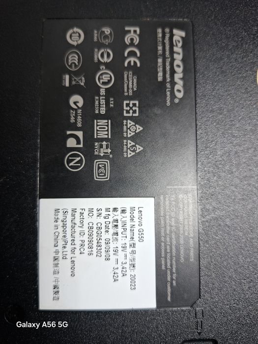 Laptop LENOVO G550