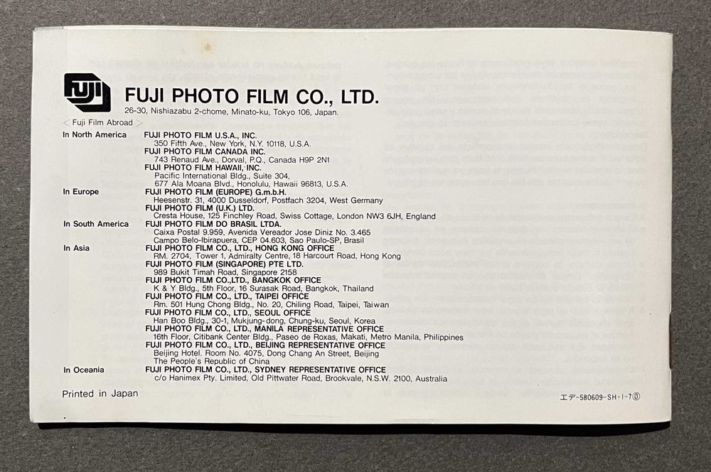 Manual Fujica GS645 Professional