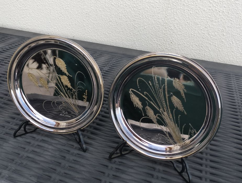 2 Pratos Martin Gold Silver