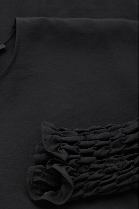 Чорна блуза з довгими рукавами COS