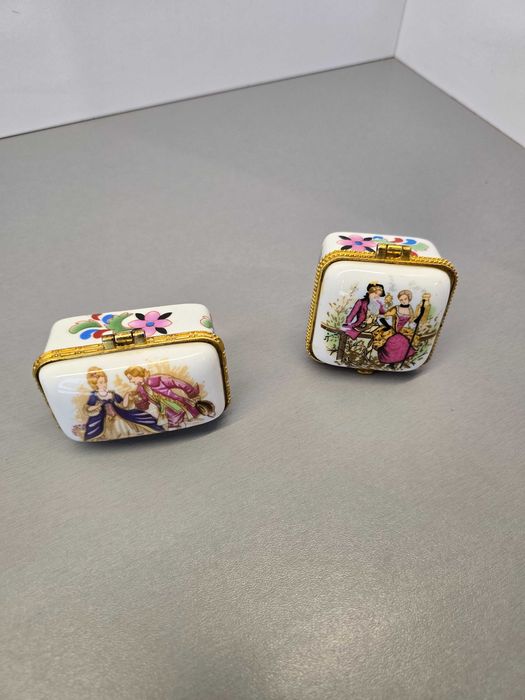 Porcelanowe puzderka na biżuterię zestaw 2 szt.