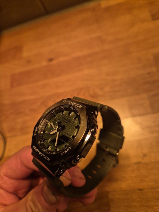 Casio G-Shock GM-2100  stalowa koperta„CasiOak metal” | Zielony