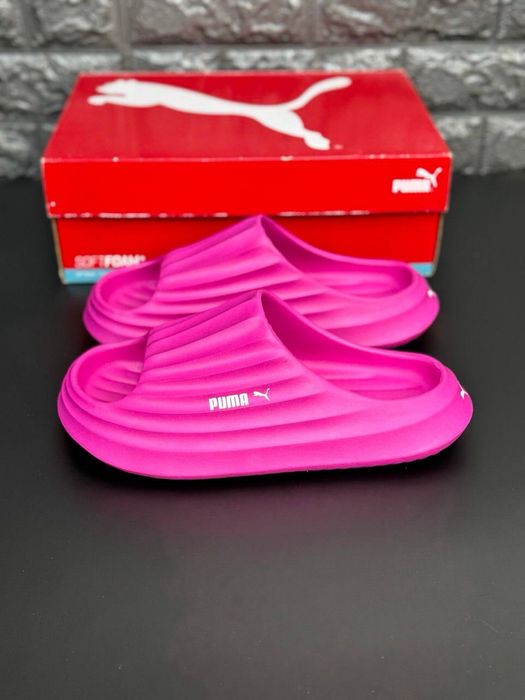 Яркие стильные шлепанцы Puma/слансы пума/женские шлепки тапки пума