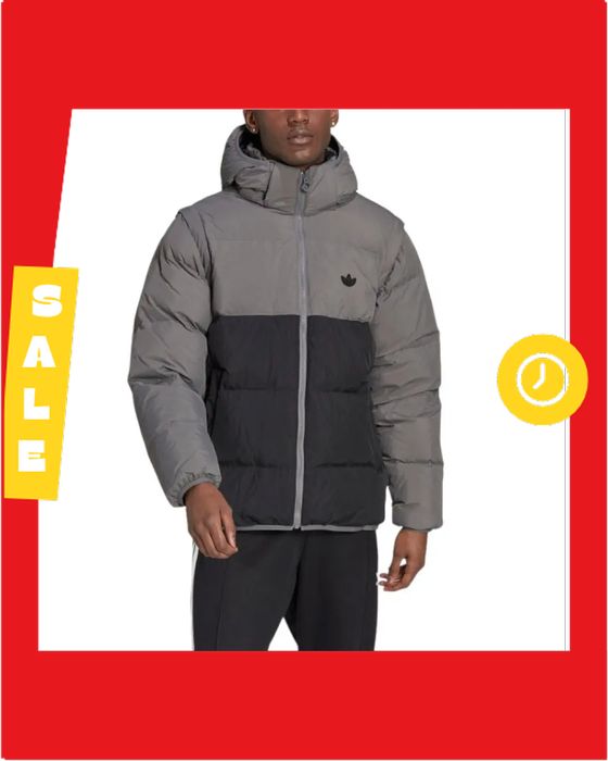 Акція! Пуховик Adidas Originals 3 in 1 (сіро-чорний) (S, M, L, XL)