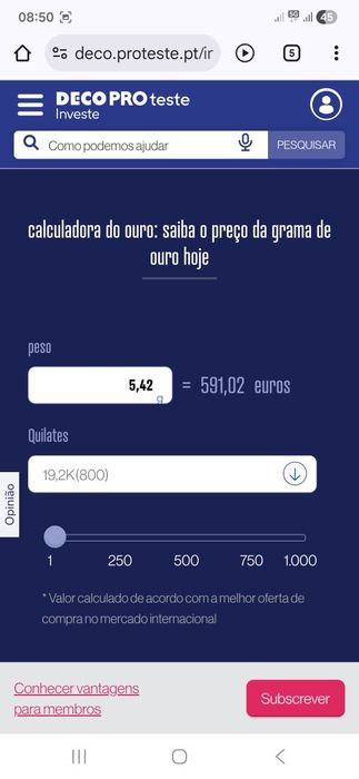Ouro - Pregadeira/Alfinete Peito 19.2 K  Contraste. Preço actualizado