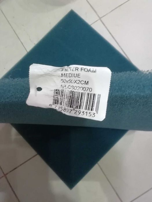 Esponja para aquario.