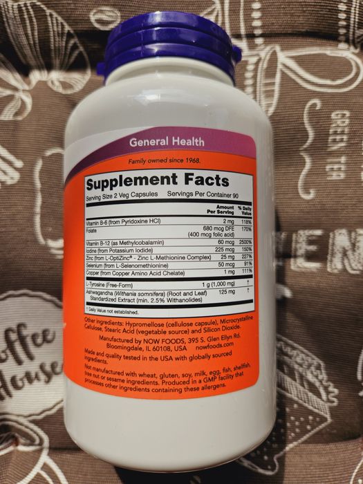 Now Foods Thyroid Energy підтримка щитовидної залози, 90 шт