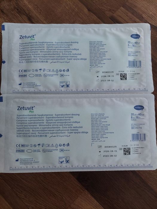 Hartmann opatrunek Zetuvit Plus 20x40 cm - 2 szt
