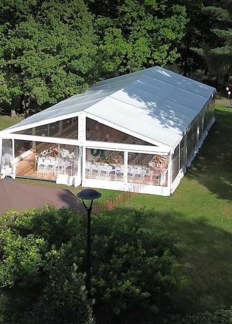Hala namiotowa 10m x 15m z podłogą drewnianą - NOWA