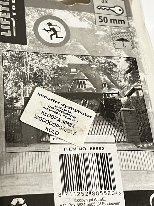 Kłodka Wodoodporna Lifetime