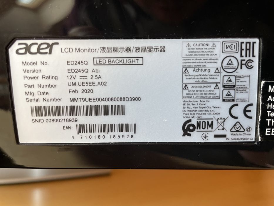 Monitor Acer 24’ FullHD