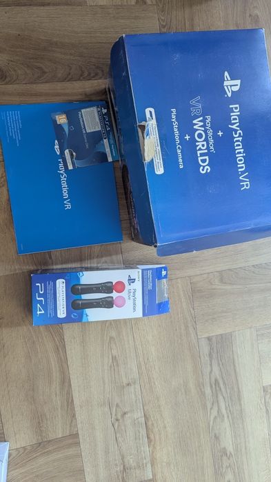 Zestaw PS VR1 (PS4 / PS5) + 2x Move + Adapter PS5 + Stacja