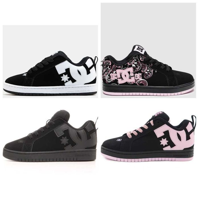 Кожаные кроссовки DC Shoes Court Graffik чорні кросівки дс корт графік