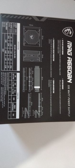 Fonte de alimentação MSI mag a550bn nova, apenas utilizada uma vez.