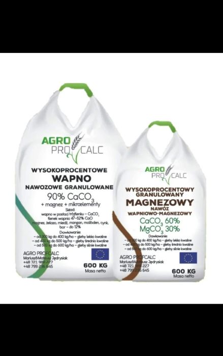 Wapno magnezowe, kreda jeziorna . Producent