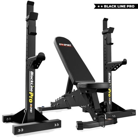 Półprofesjonalny Zestaw ŁAWKA do wyciskania Stojaki do ćwiczeń KSG 018