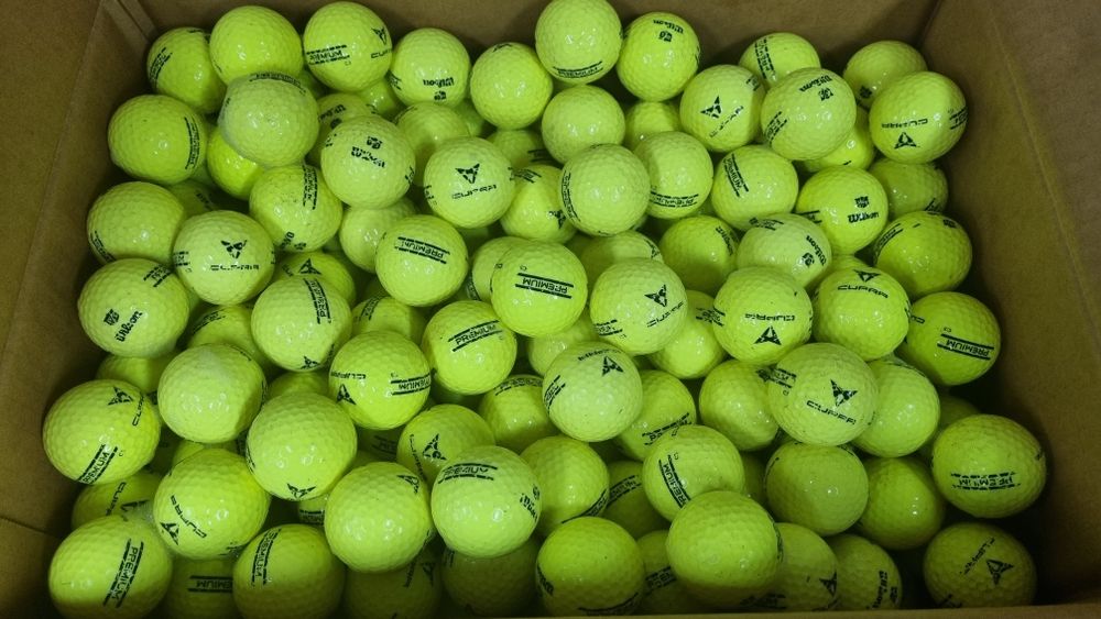 100szt. Pilki golfowe range kat.B+ żółte