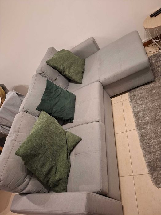 Sofá com chaise 3 lugares