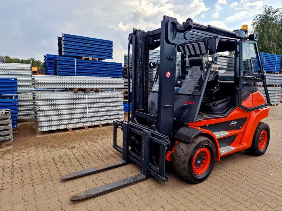 Wózek widłowy Linde H60 T 396 Przesuw Klima 6T LPG GAZ 4 sekcje