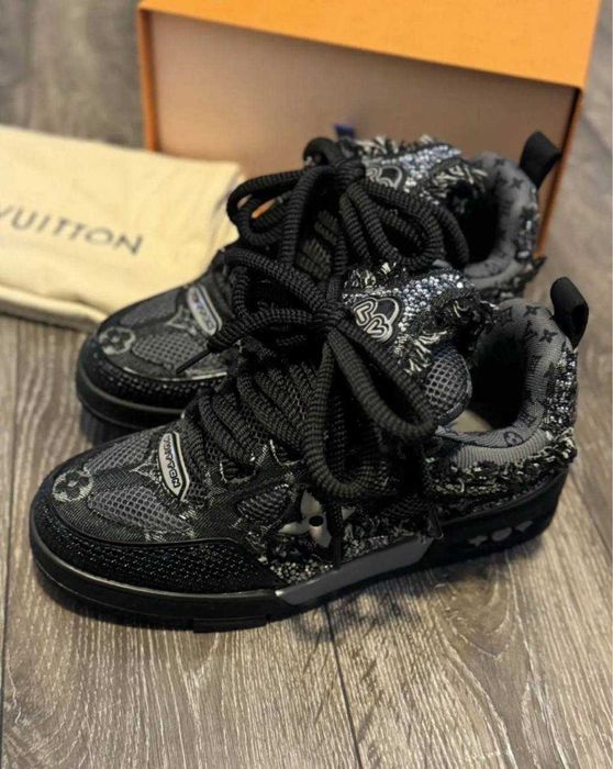 Louis Vuitton Skate Trainer Black Swarovski Monogram