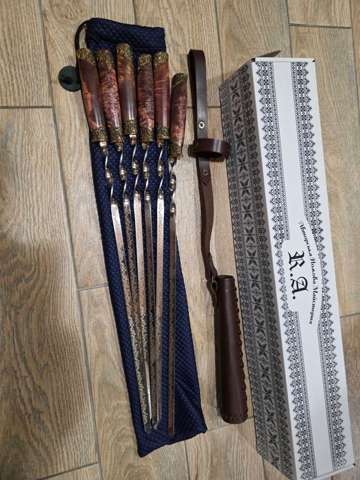 Набір шампурів 6 шт. (ручна робота), 4300 грн.