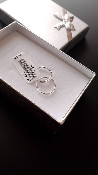 Kolczyki kółeczka małe srebrne 1.2cm / 12mm