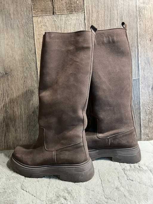 Skórzane botki kozaki Inuovo Brown Eagle 39