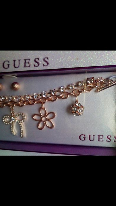 Bransoletka+kolczyki Guess-Oryginalny