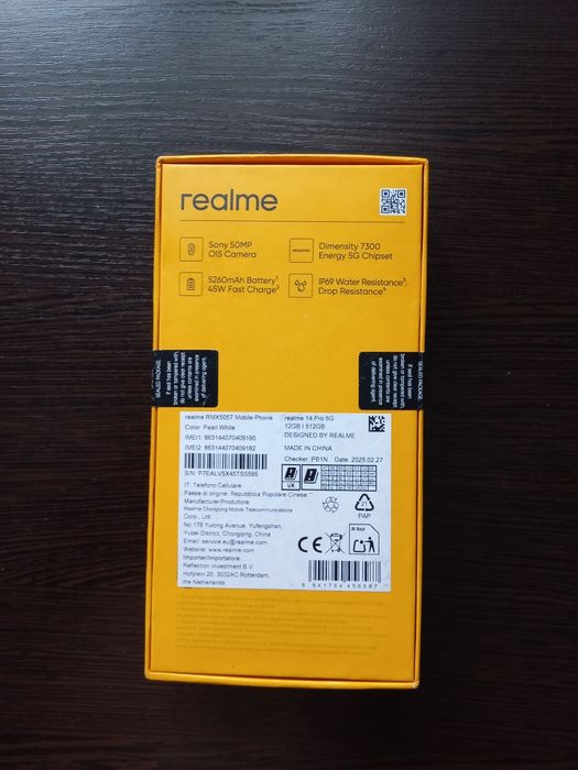 Смартфон realme 14 Pro 5G 12/512GB Pearl White