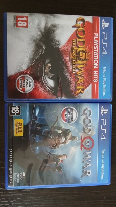 2 ігри на пс4 god of war 3 remastered  і god of war 4