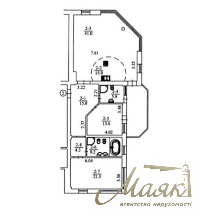 Многокомнатная квартира по адресу бульвар Дружбы Народов (площадь 128 м²) - Atlanta.ua - фото 13