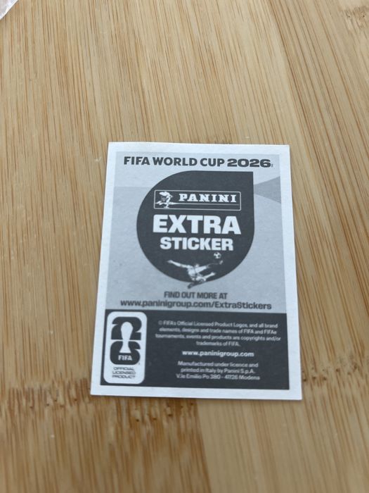 Cromo extra sticker hakimi prata