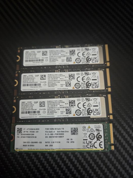 NVME SSD M.2 PCIe 5.0 1024gb | 1TB | (Samsung / SK hynix) швидкість понад 14 000мб/сек