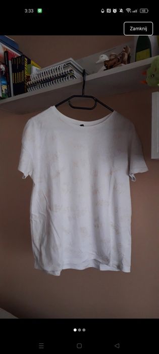 Biała koszulka z nadrukiem Sinsay M