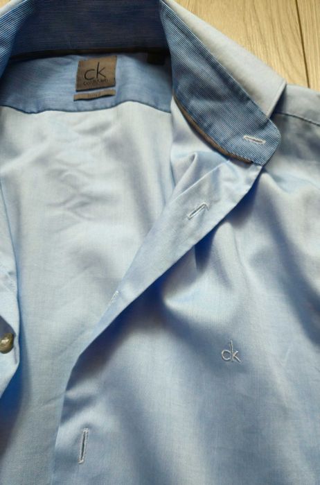 Calvin Klein Koszula M (39.5) Fitted Błekitna