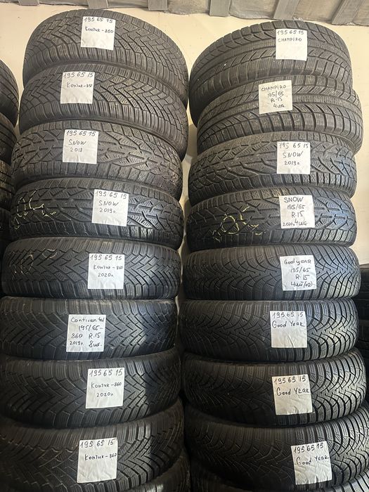 195/65/15 шины зима Continental Yokohama Hankook отличные гарантия