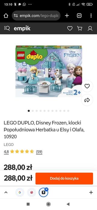 10920 LEGO Duplo kraina lodu