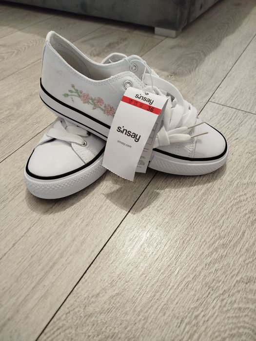 Buty trampki tenisówki Sinsay 36 37 białe
