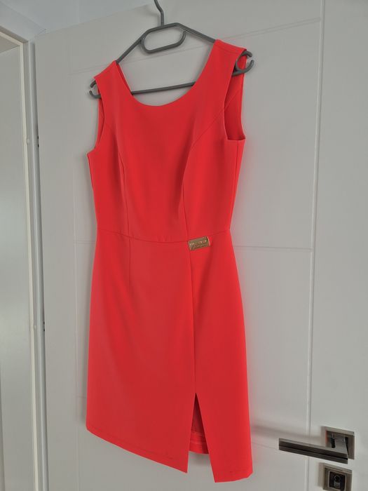 Sukienka wesele malinowa różowa Lux Wear