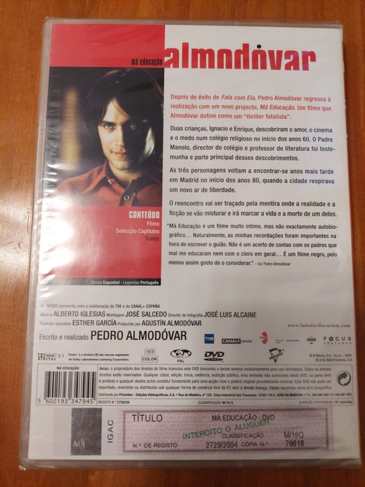 Dvd - Ma educação novo selado