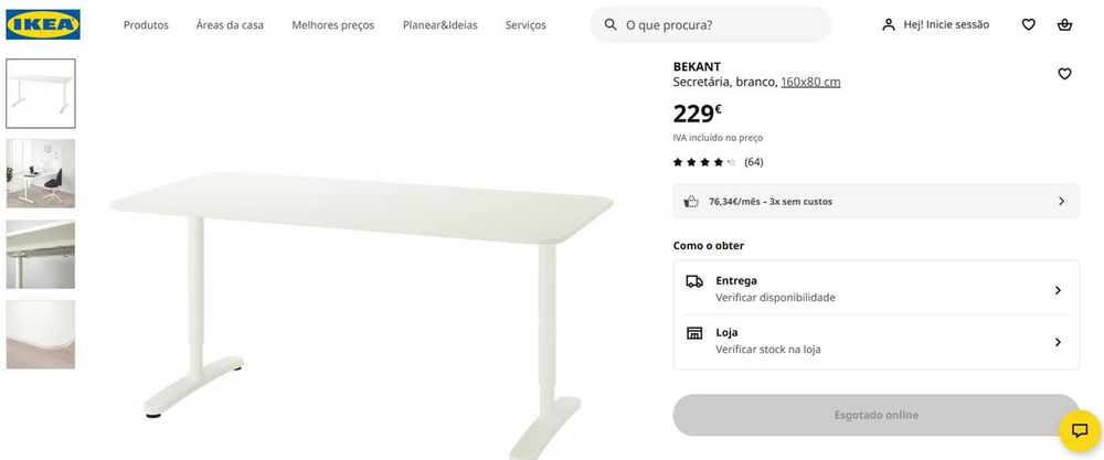 Secretárias BEKANT IKEA branco e/ou preto