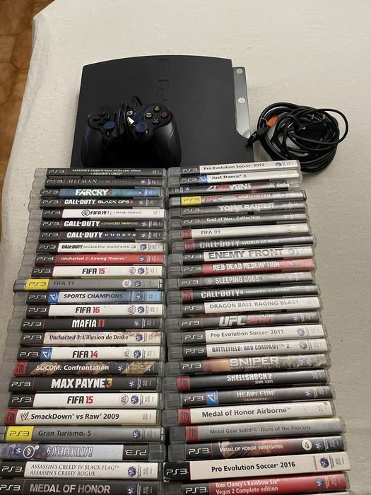 Ps3 slim + 49 jogos