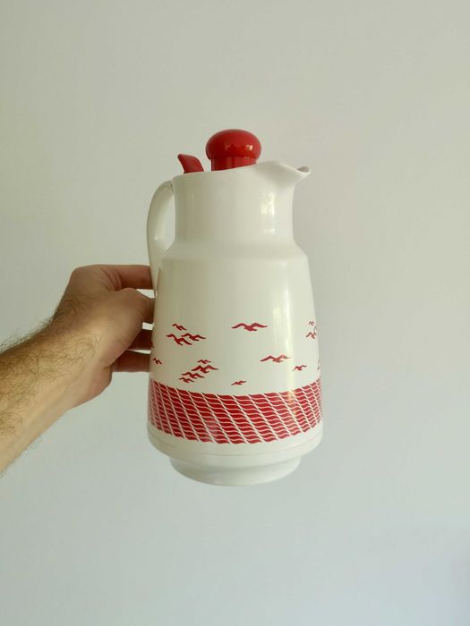 Garrafa térmica/termos vintage com design náutico/marítimo