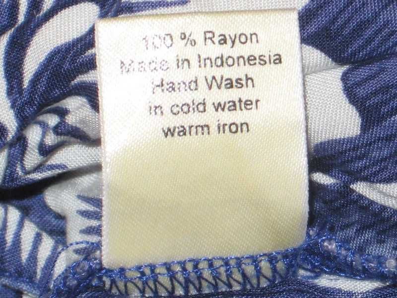 koszula krótki rękaw hawajska kwiaty Indonezja wiskoza rayon S M