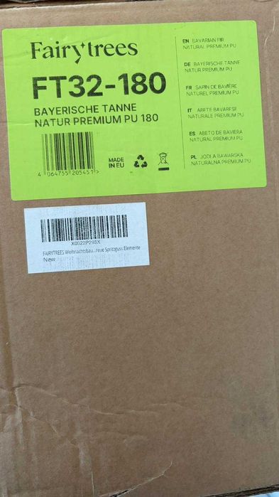 Árvore de natal artificial 180cm selada (FAIRYTREES FT32)