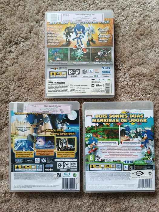 Coleção jogos Sonic (PlayStation 3)