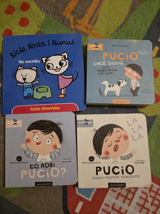 Zestaw książek Pucio i kicia kocia 4 sztuki