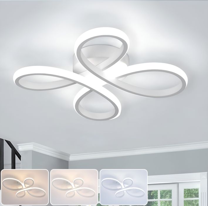 Lampa Sufitowa Wisząca LED Biała 32W Barwa Ciepła Zimna Neutralna Nowoczesna