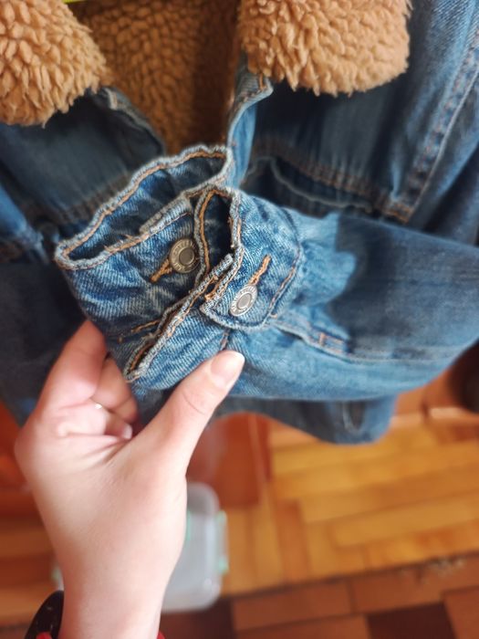 Джинсова куртка з хутром Zara 116