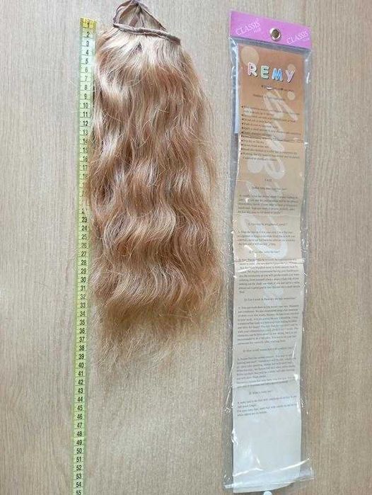 Накладной хвост из натуральных волос, 40 см "Remy "